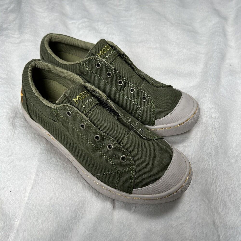 Mozo Women Green Lace Free Slip On Sneakers Shoes Size 7 *